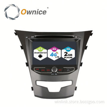 Ownice Android 6.0 Cortex A53 4core car radio for ssangyong korando support TPMS + 16G rom